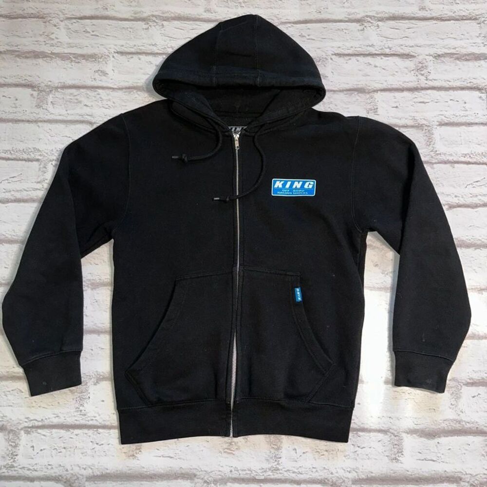 King Shocks OG Full Zip-Up Hoodie Black - Size Small (Off-Road Racing)